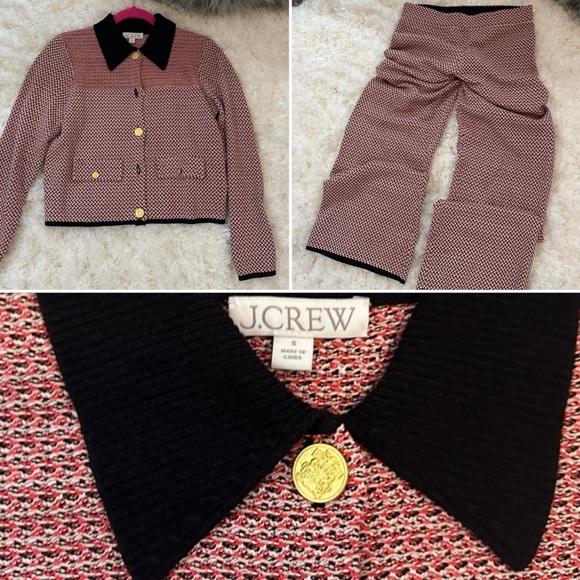 JCrew Stretch Tweed Herringbone Button Down Set | Small - Picture 1 of 5